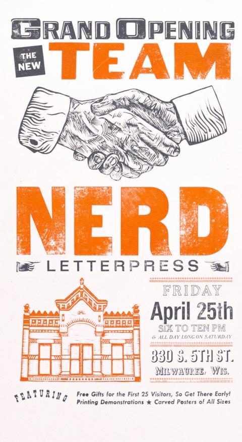 Grand Opening for Team Nerd Letterpress