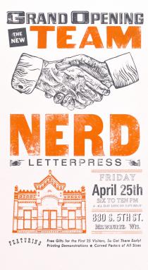 Grand Opening for Team Nerd Letterpress